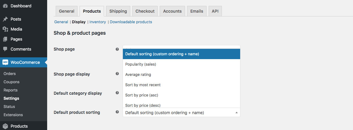 Thay đổi phân loại sản phẩm mặc định trong WooCommerce 3.2.6 trở xuống